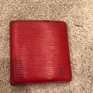 Vintage Louis Vuitton Red Epi Bifold Wallet